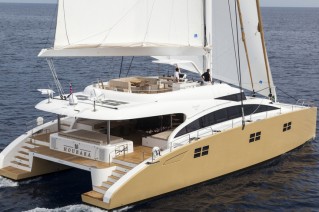 Sunreef 82 catamaran yacht HOUBARA - rear view